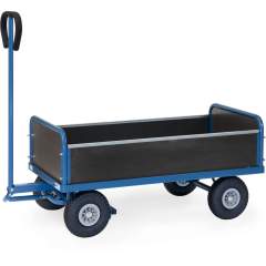 Handwagen mit Aufbau, Ladefläche 1000 x 550 mm, PU-Räder Ø 260 mm - Fetra 4051P