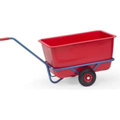 Handwagen mit roter Kunststoffmulde 200 Liter, Lufträder Ø 260 mm - Fetra 4102L
