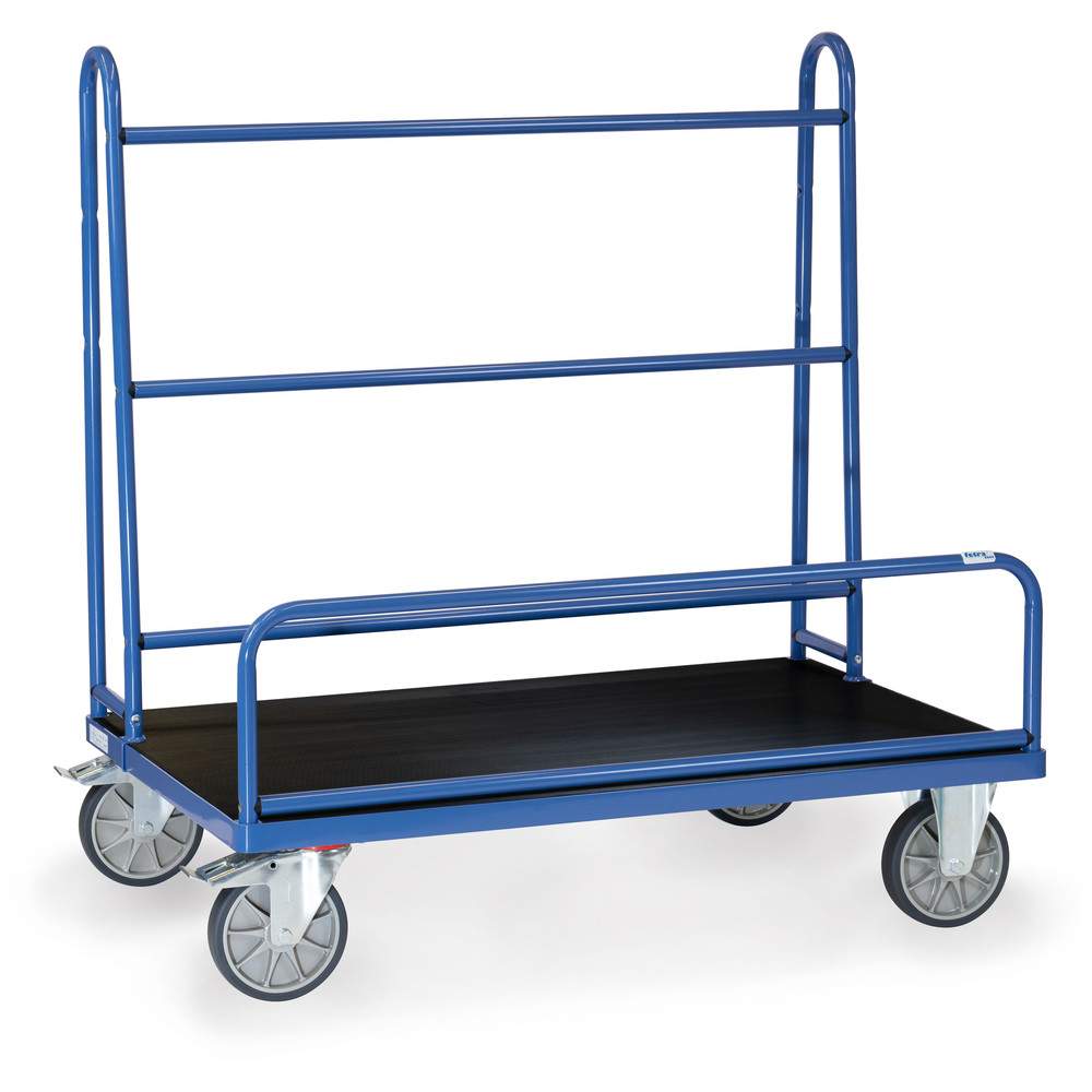 Plattenwagen 600 kg, Ladefläche 1270 x 535 mm, mit Rohrbügeln - Fetra 4433