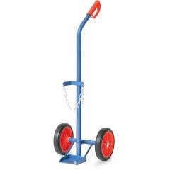 Stahlflaschenkarre 100 kg für 1 Gasflasche Ø 140 mm, Vollgummi 260 mm - Fetra 51140V