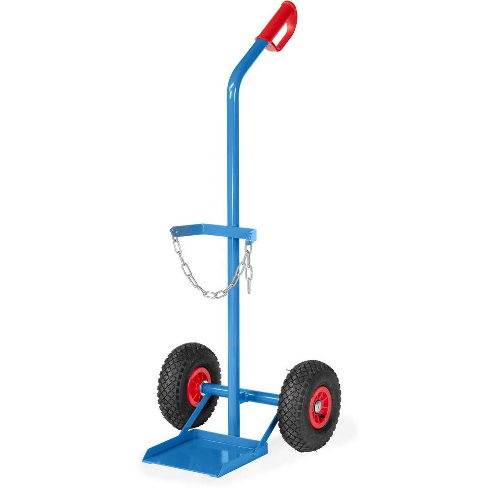 Stahlflaschenkarre 100 kg für 1 Gasflasche Ø 229 mm, Luftbereifung 260 mm - Fetra 51229L