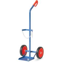 Stahlflaschenkarre 100 kg für 1 Gasflasche Ø 229 mm, Vollgummi 260 mm - Fetra 51229V