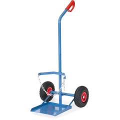 Stahlflaschenkarre 100 kg für 1 Gasflasche Ø 318 mm, Luftbereifung 260 mm - Fetra 51318L