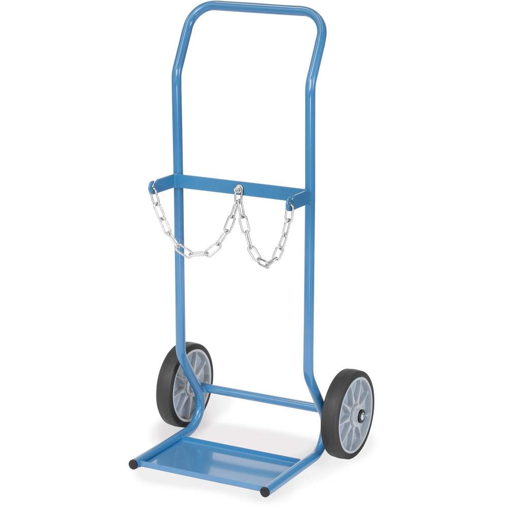 Stahlflaschenkarre 50 kg für 1 Gasflasche Ø 140 mm, TPE-Bereifung 200 mm - Fetra 52140T