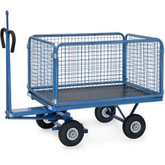 Handpritschenwagen Gitterwände 1135x795 mm, Tragkraft 450 kg mit Zugöse - Fetra 6433PZ