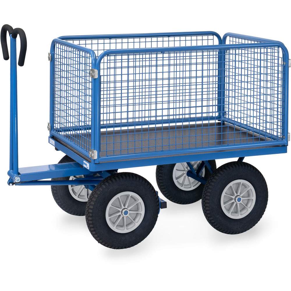 Handpritschenwagen Gitterwände 1135x795 mm, Tragkraft 750 kg - Fetra 6434P