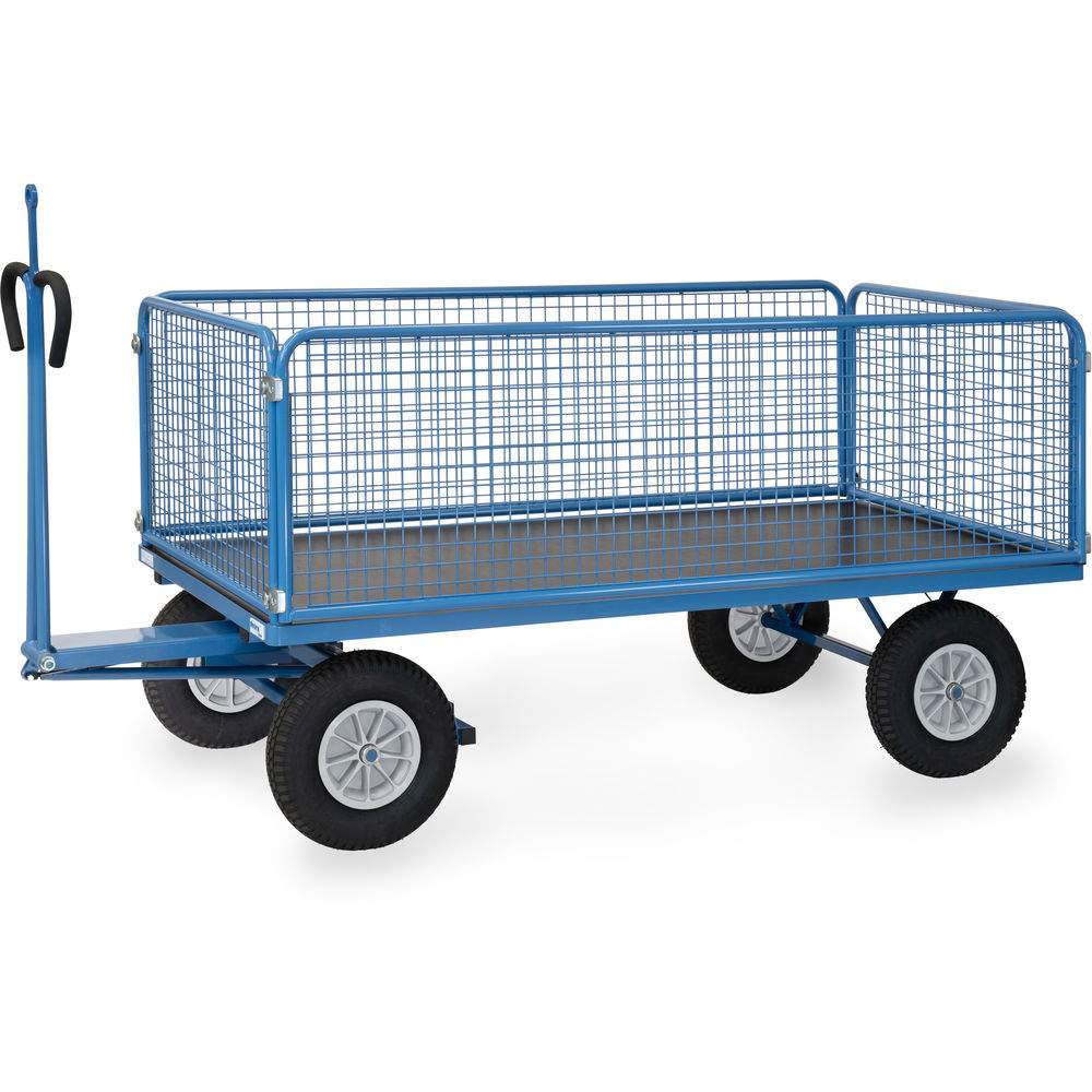 Handpritschenwagen Gitterwände 1935x995 mm, Tragkraft 750 kg mit Zugöse - Fetra 6436PZ