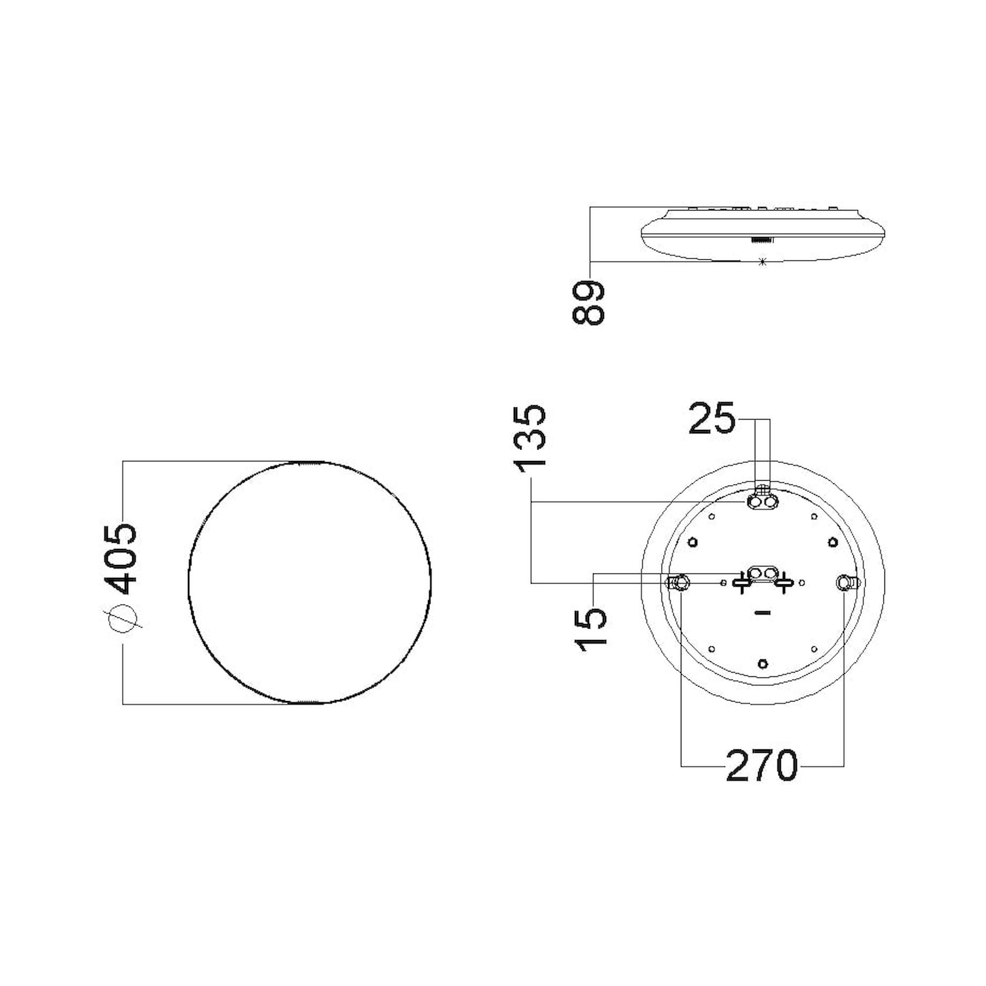 Glamox A25-S400 Anbauleuchte, 2431 lm, 3000 K