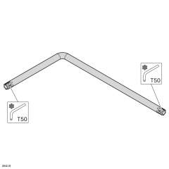 Offset Screwdriver Torx 50/Torx 50, Length 200 mm, Nickel-Plated Steel - Bosch Rexroth 3842558181