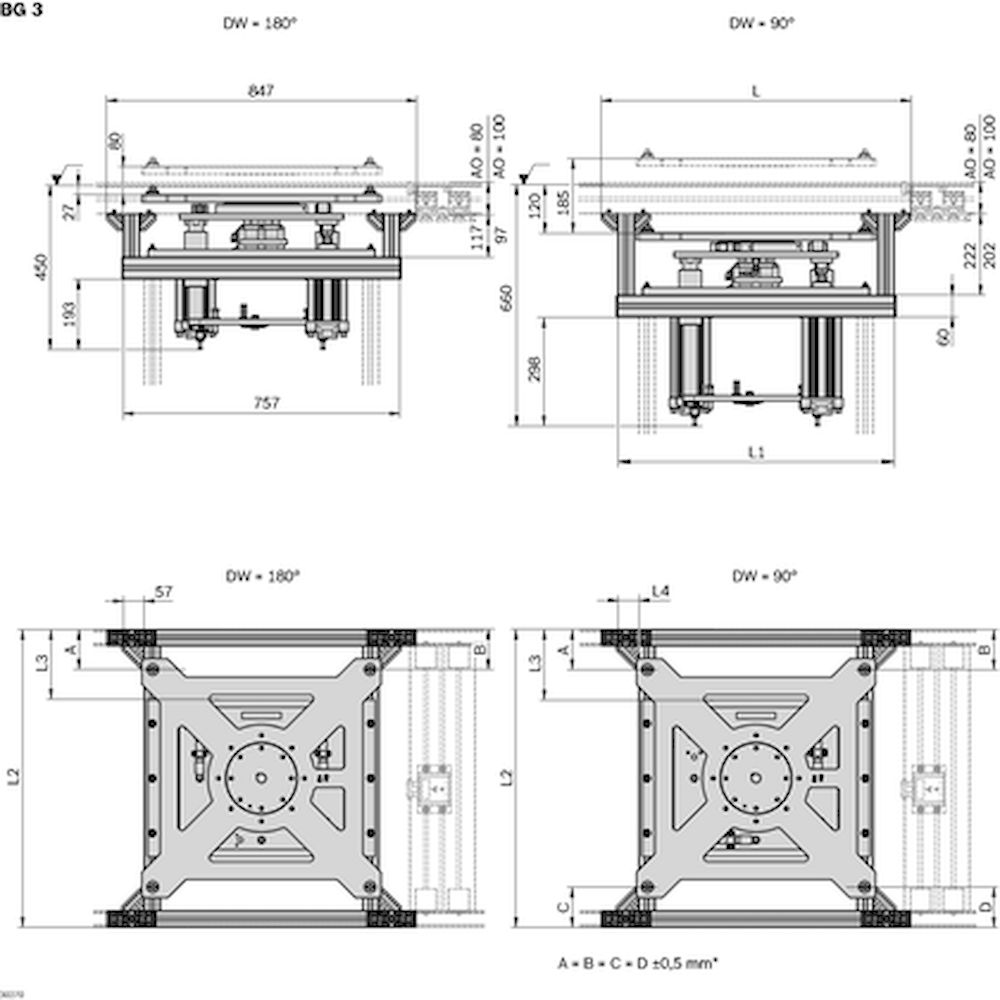 Lift Rotate Unit HD 2/H Size 3, up to 240 kg, ESD-compatible - Bosch Rexroth 3842998762