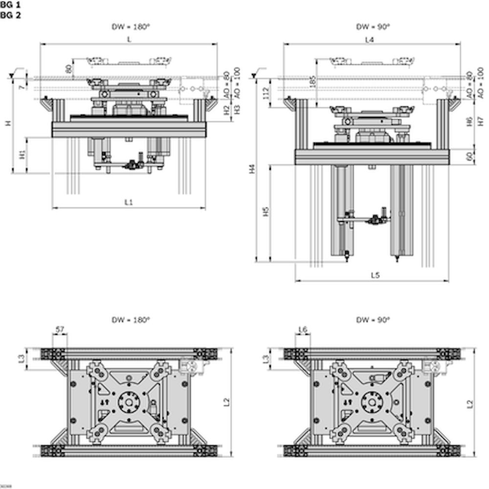 Lift Rotate Unit HD 2/H Size 3, up to 240 kg, ESD-compatible - Bosch Rexroth 3842998762