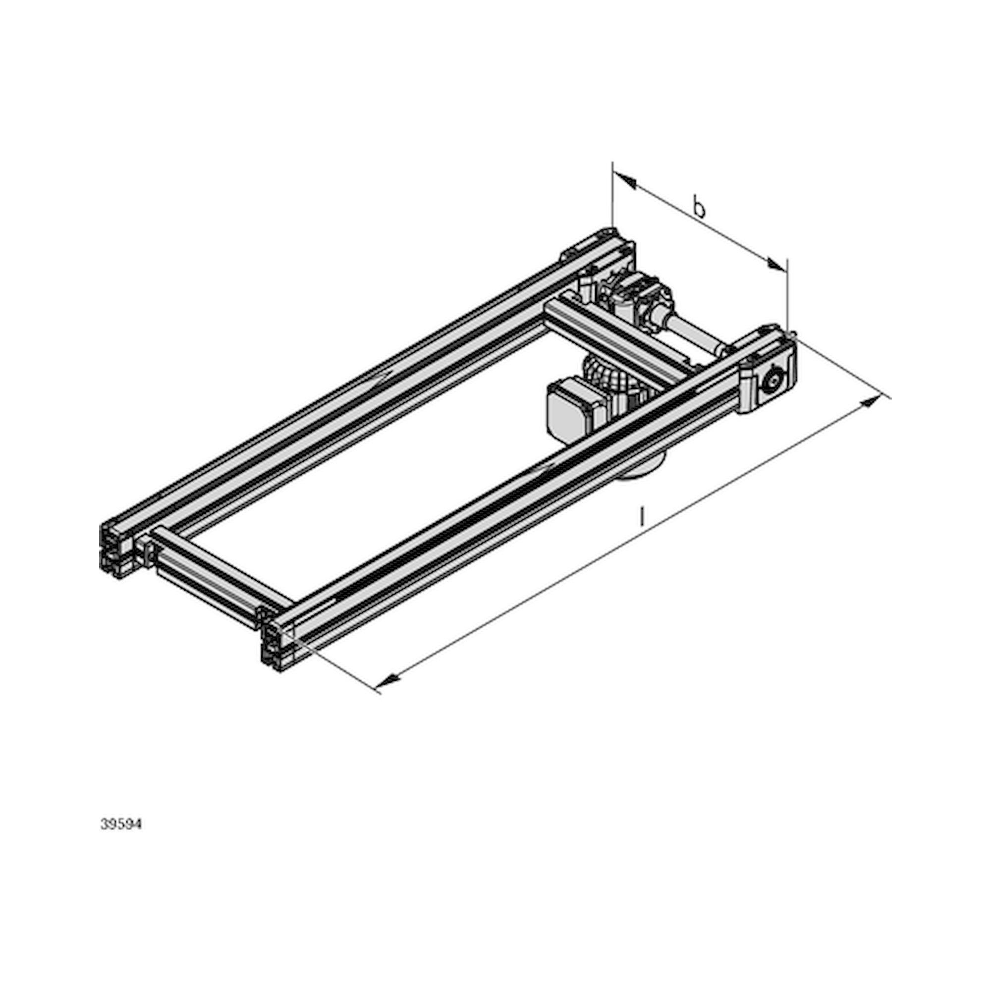 Belt Section BS 2 with Toothed Belt Drive, ESD-Suitable, up to 6000 mm - Bosch Rexroth 3842999716