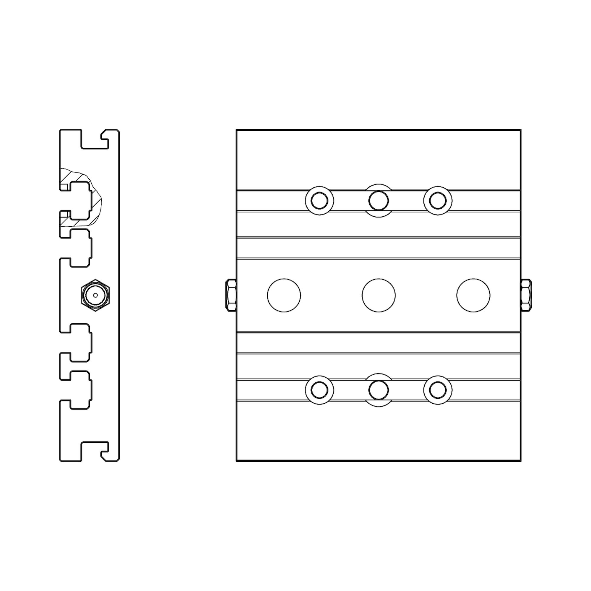 Bosch Rexroth R037520015. Verbindungsplatte CKK 9-70 BG