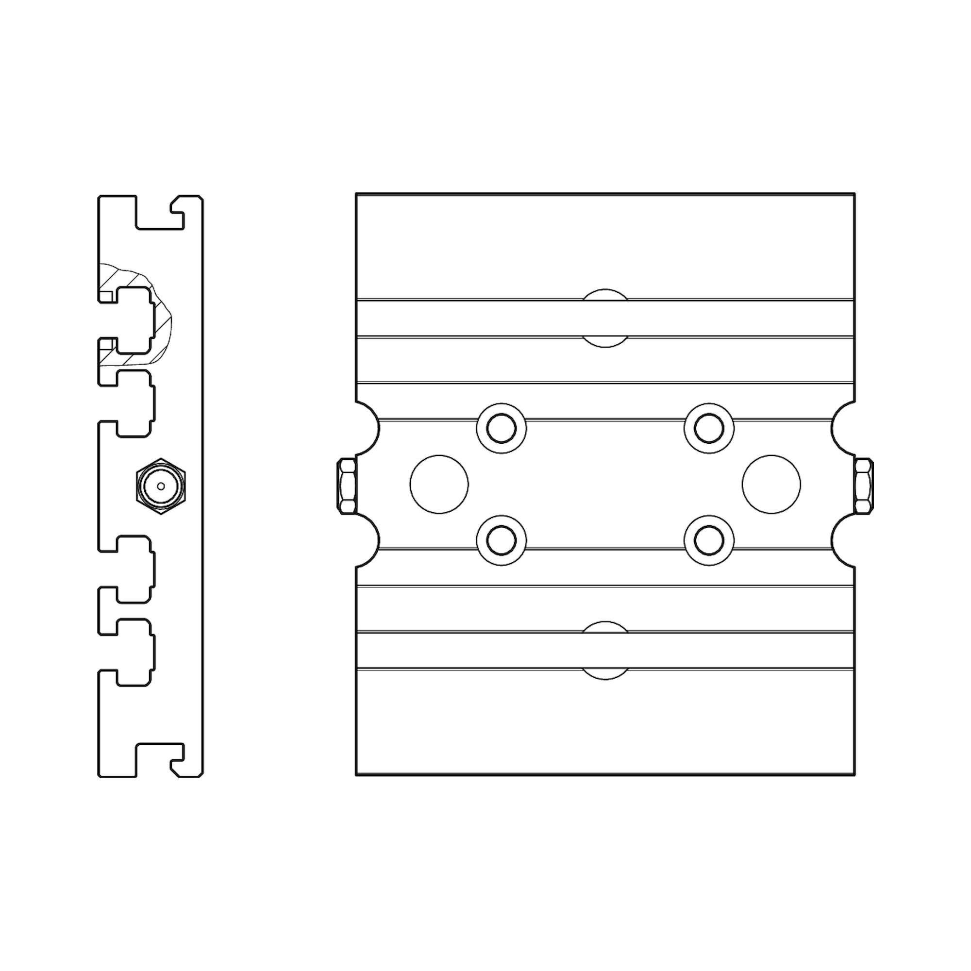 Bosch Rexroth R037520016. Verbindungsplatte CKR 9-70 BG