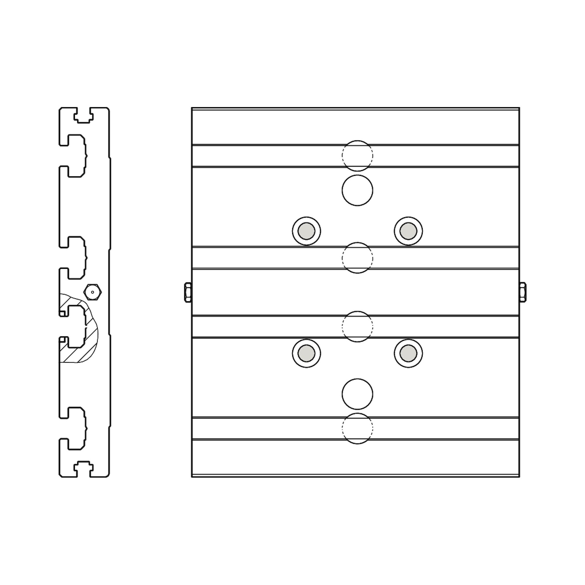 Bosch Rexroth R037550015. Verbindungsplatte CKK 20-145 K BG