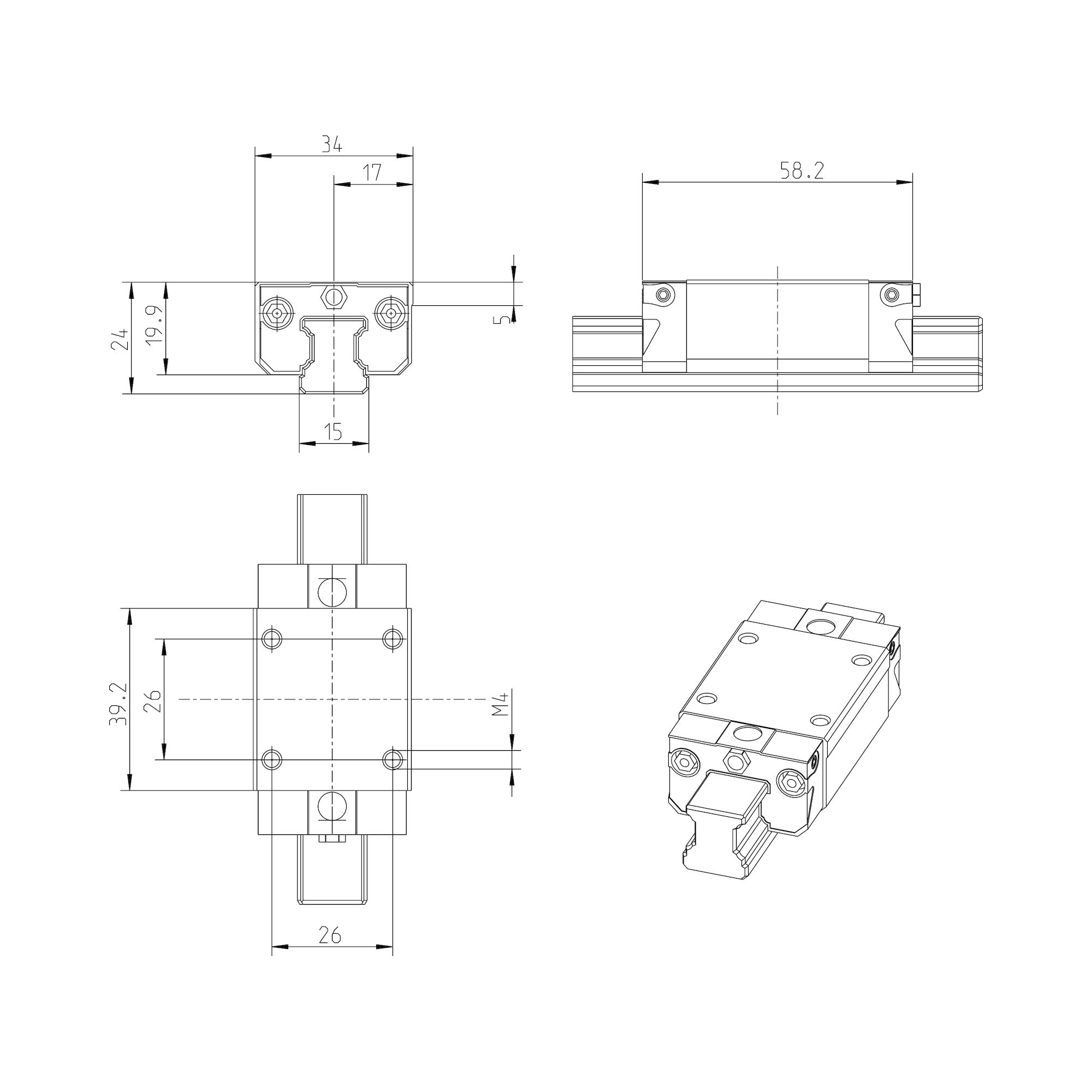 Bosch Rexroth R162912031. Kugelwagen CS KWD-015-SNS-C1-N-2 S