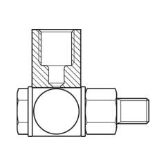 Bosch Rexroth R341706009. Schwenkverschraubg M6X10-M8X1-90DEG