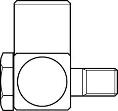 Schwenkverschraubung M6X15-M8X1-90DEG - Bosch Rexroth R341706709