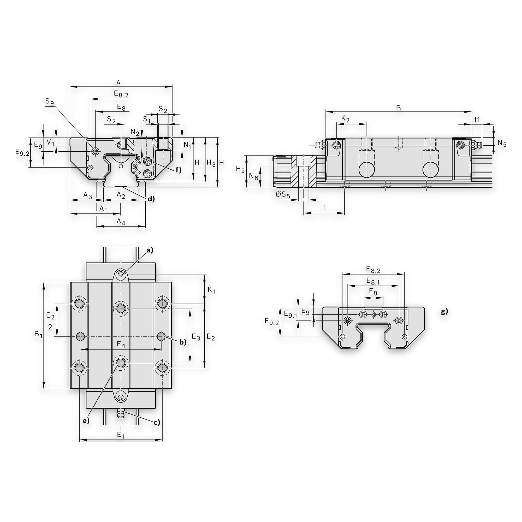 Roller runner block RWD-045-FLS-C3-S-2-SS - Bosch Rexroth R185343124
