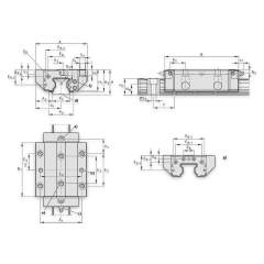 Roller runner block RWD-045-FLS-C3-S-2-SS - Bosch Rexroth R185343124