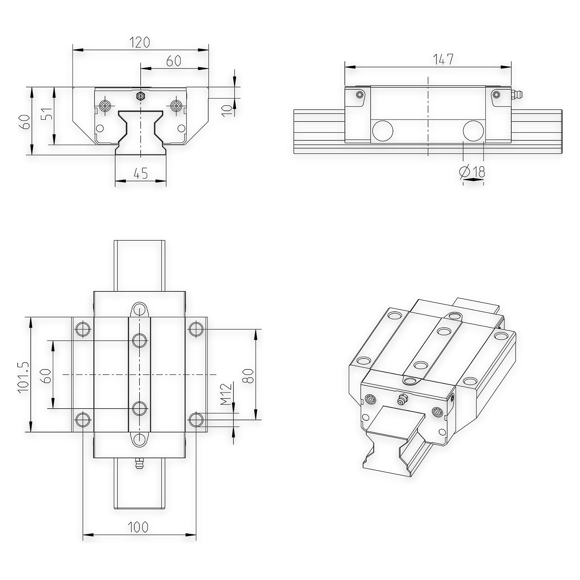 Rollenwagen RWD-045-FNS-C2-H-2-SS - Bosch Rexroth R185142324