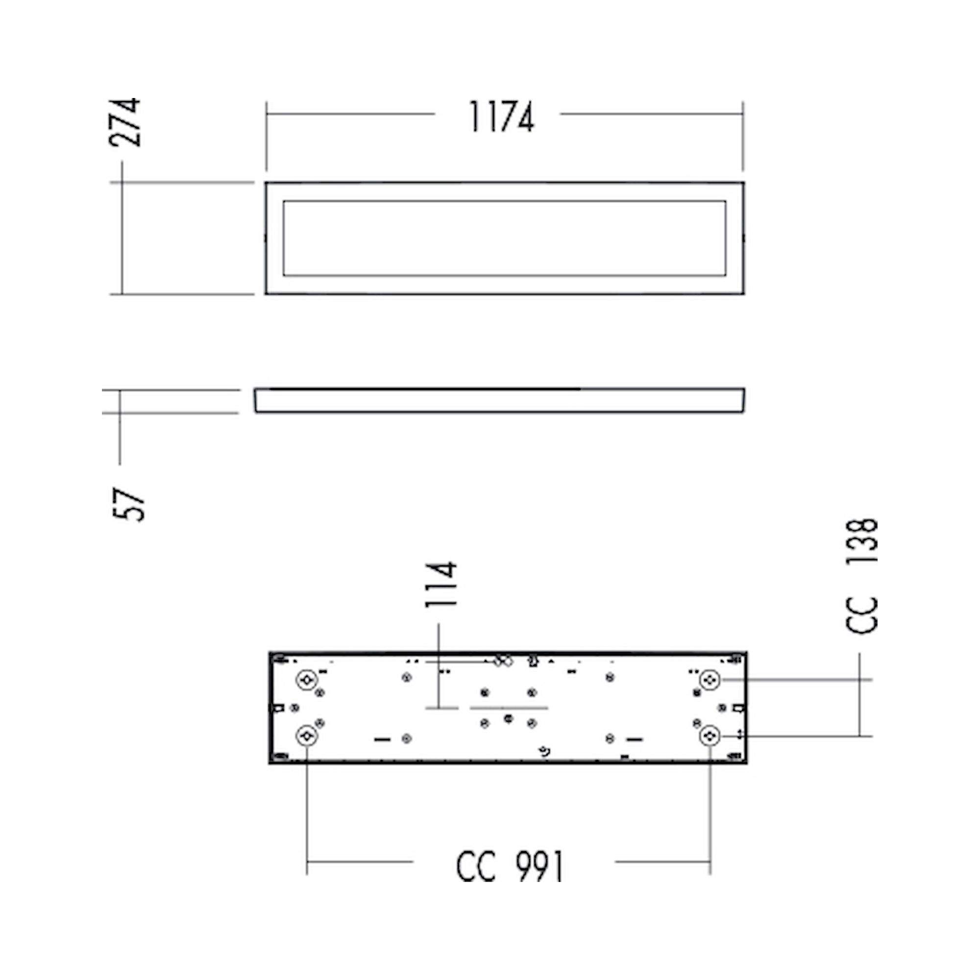 Glamox C70-S275 Anbauleuchte, 4212 lm, 4000 K
