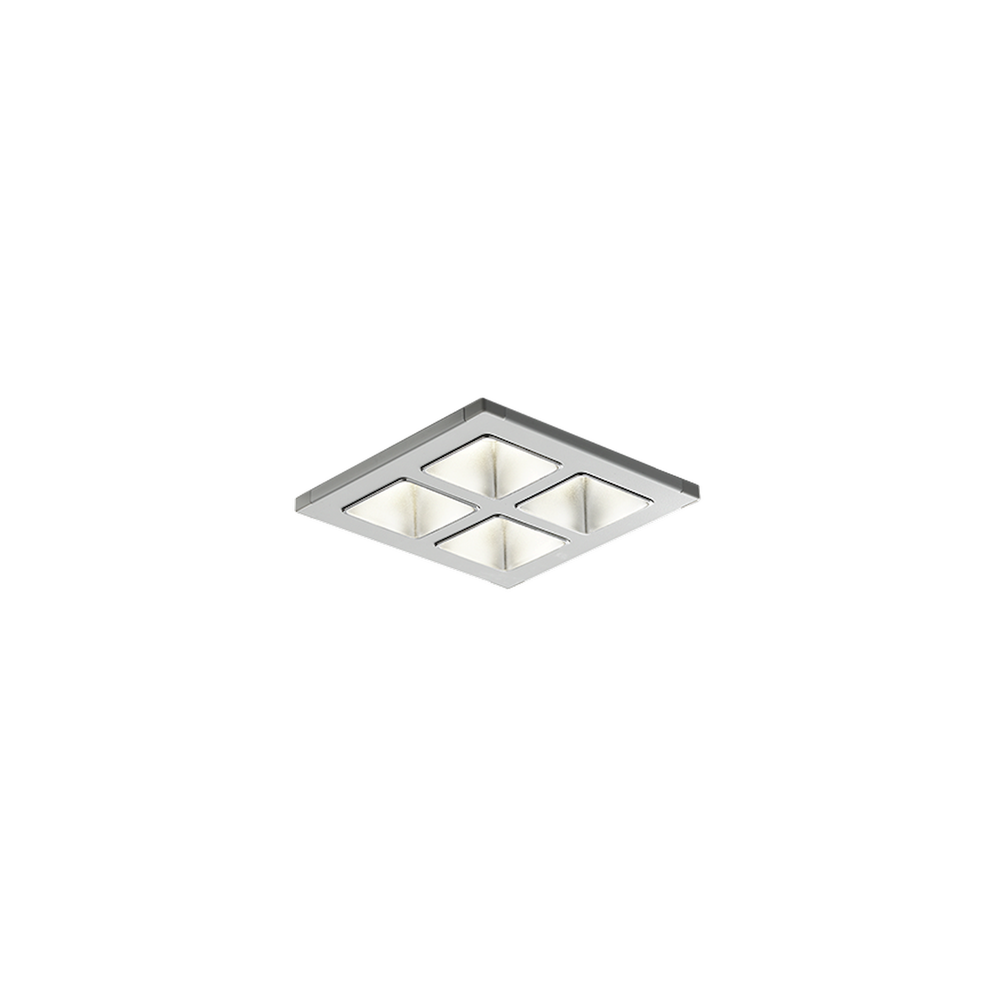 Glamox C77099026. Downlights C77-R160x160 WH 1200 DALI 840 SM