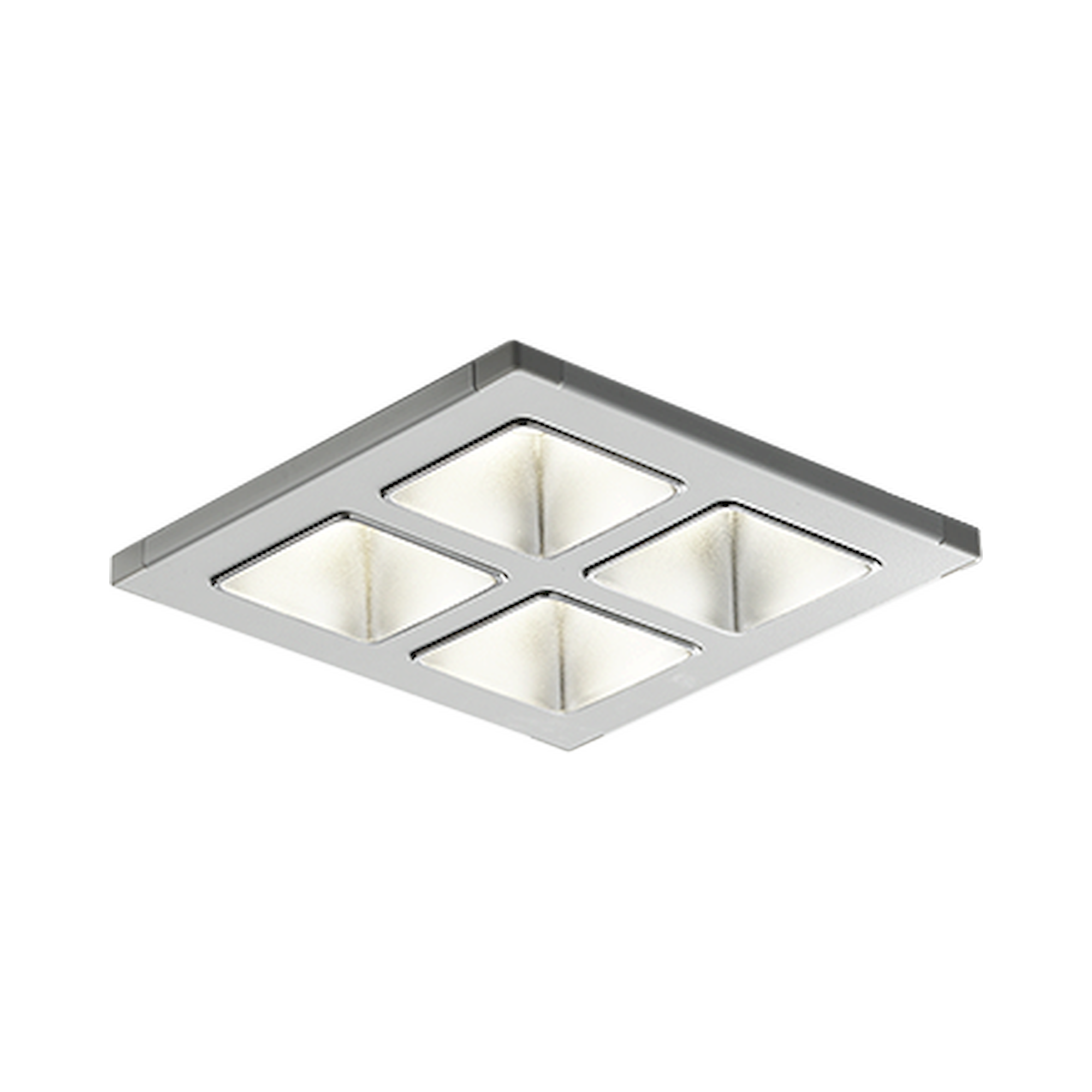 Glamox C77100219. Downlights C77-R160x160 WH 1800 HF 830 LI SM