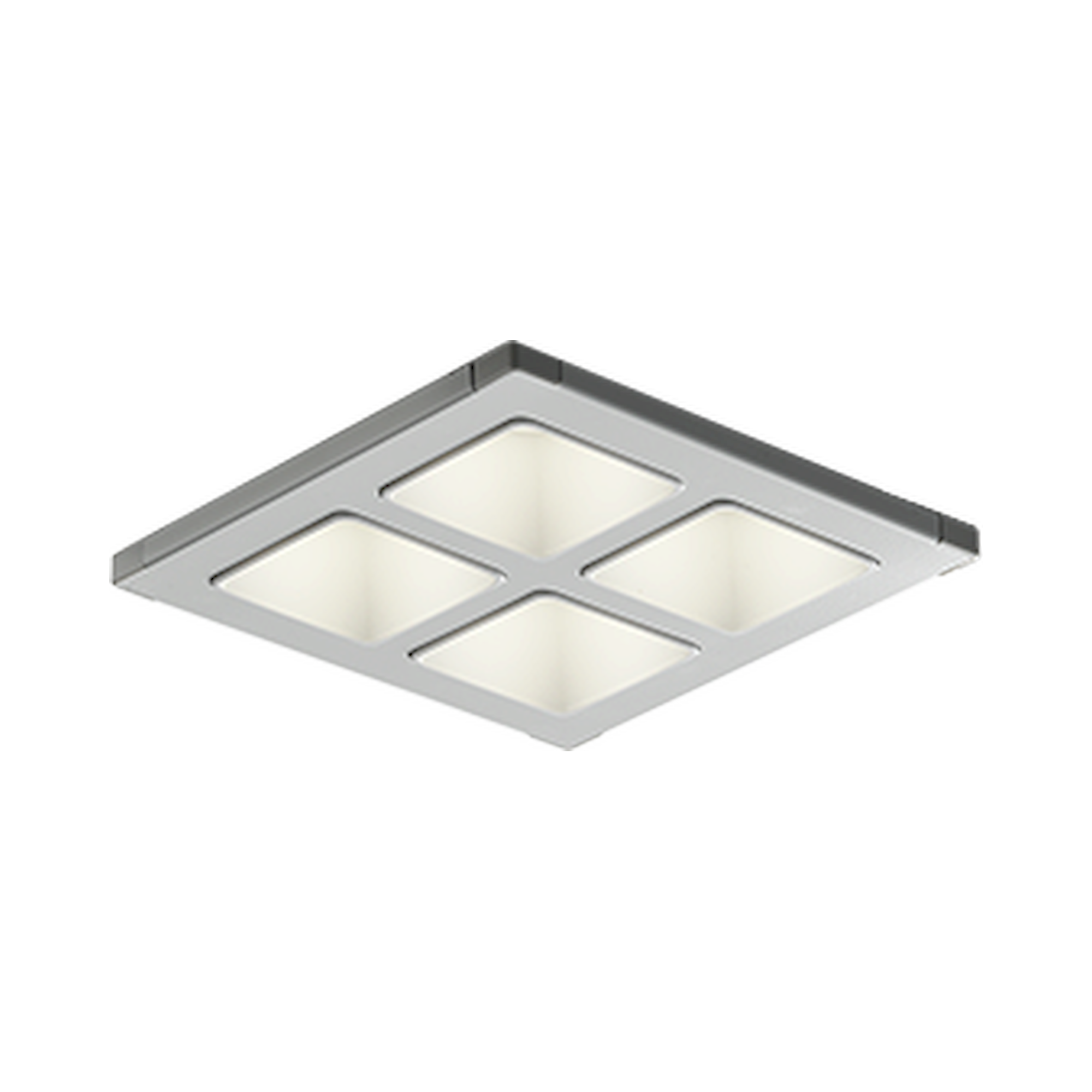 Glamox C77100016. Downlights C77-R160x160 WH 1200 DALI 830 WM