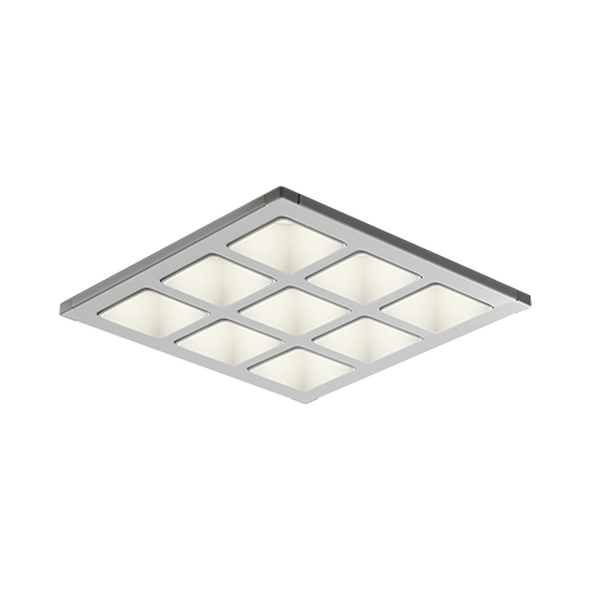 Glamox C77100018. Downlights C77-R230x230 WH 1800 DALI 830 WM