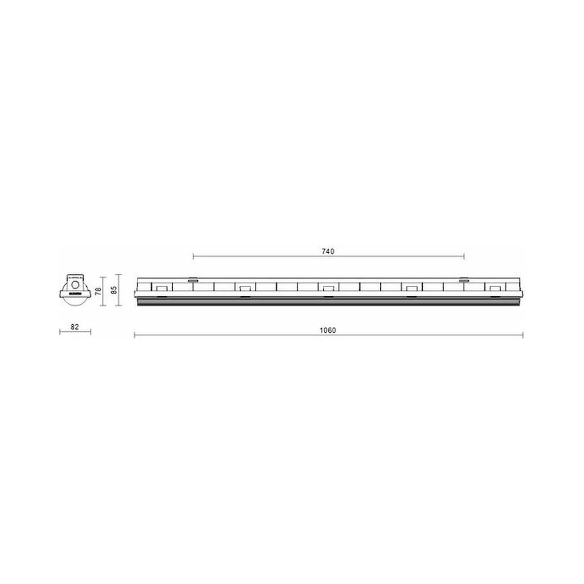Glamox COSMO LED-Leuchte, 6300 lm, 4000 K, schaltbar