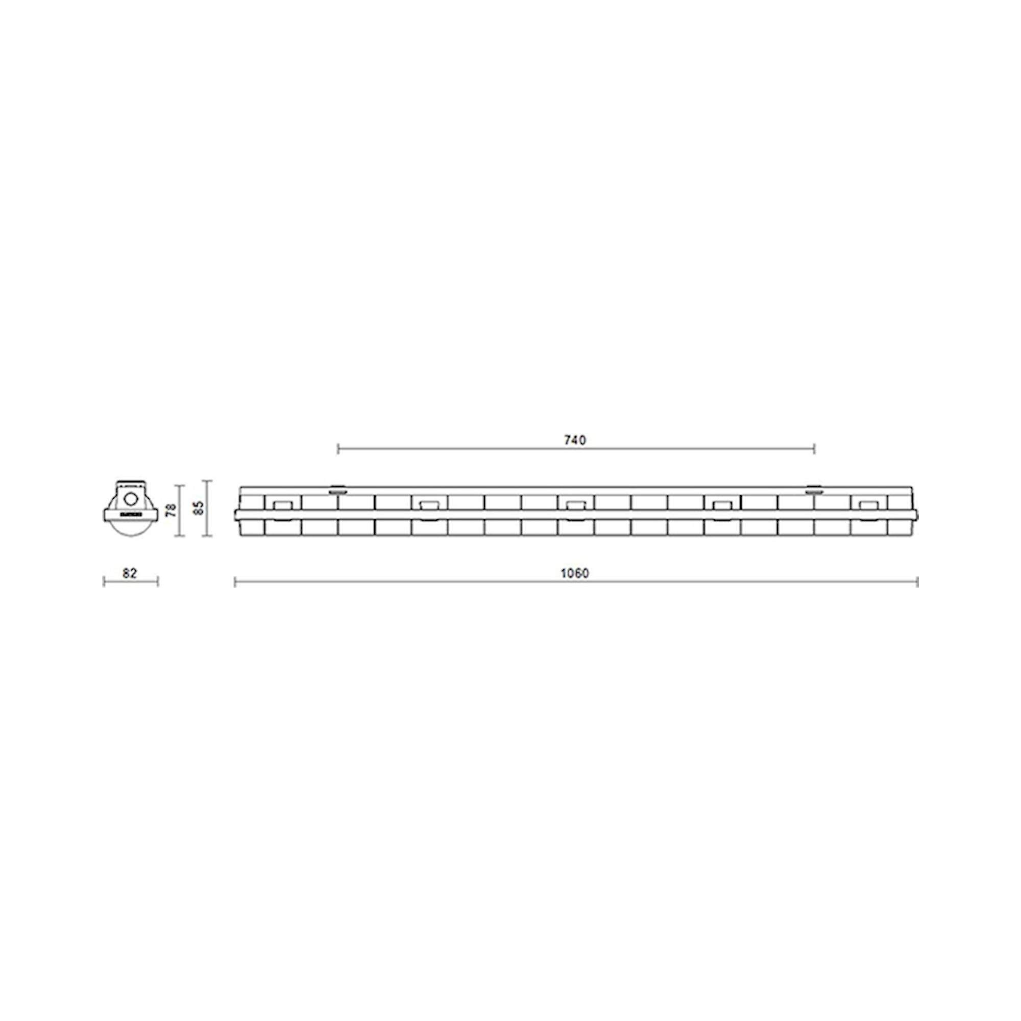 Glamox COSMO LED-Leuchte, 6400 lm, 4000 K, schaltbar