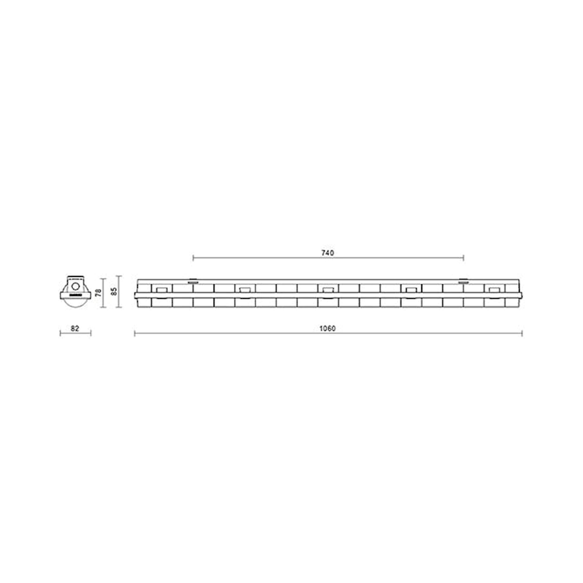 Glamox COSMO LED-Leuchte, 3500 lm, 4000 K, schaltbar