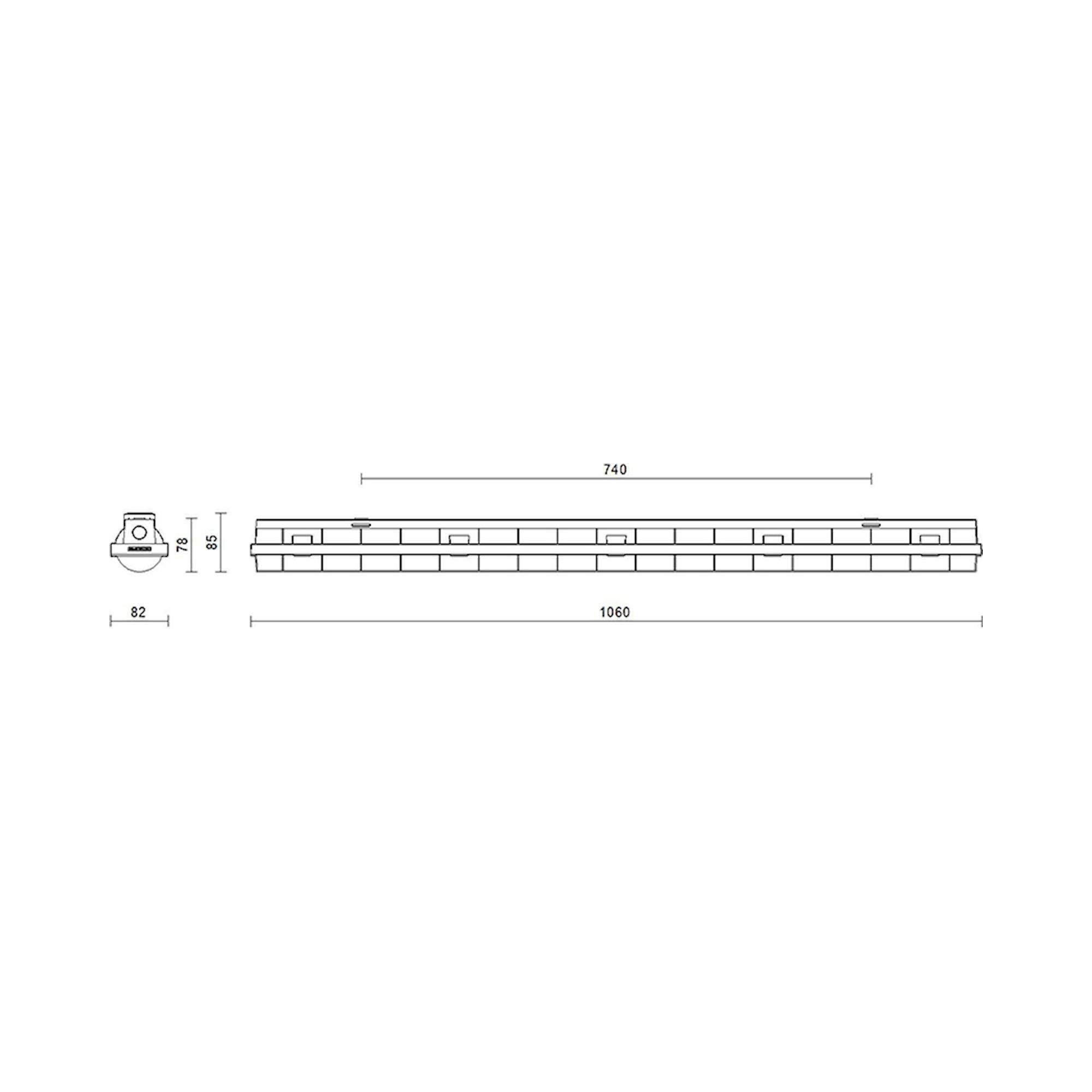 Glamox COSMO LED-Leuchte, 6000 lm, 4000 K, schaltbar