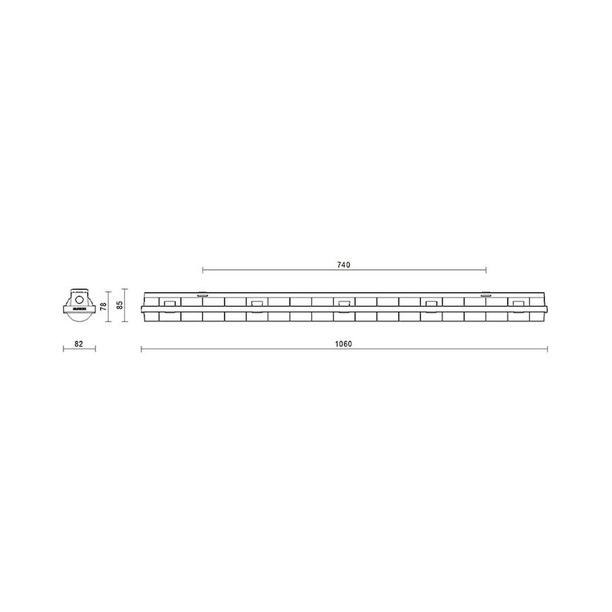 Glamox COSMO LED luminaire, 4200 lm, 4000 K, DALI dimmable