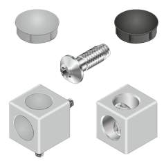 Bosch Rexroth 3842548703. Cover cap, cubic connector D30, signal gray