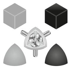 Bosch Rexroth 3842548721. Cover cap corner bracket (cube) R30x30, black