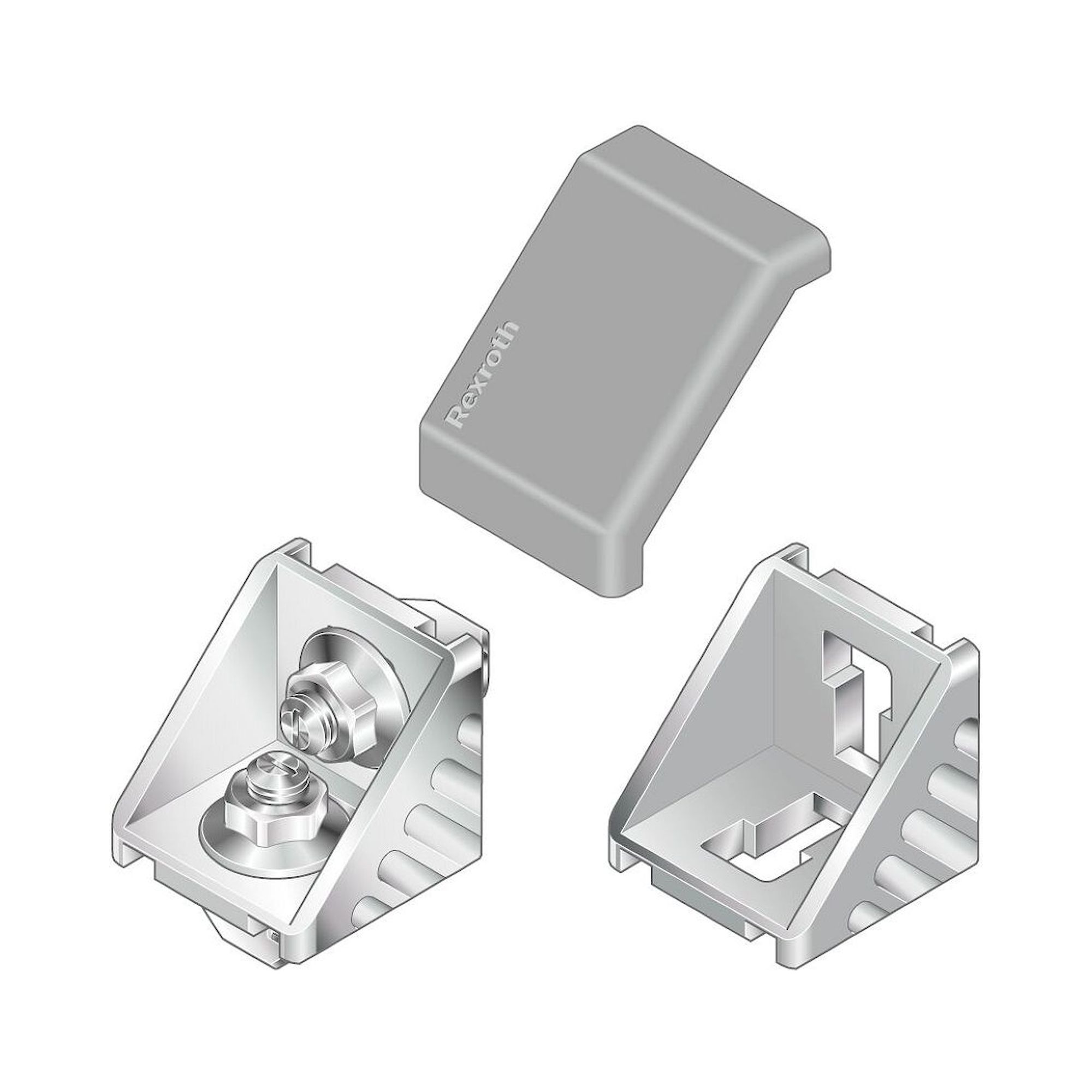 Bosch Rexroth 3842551603. Winkel, 40X40 Silver Set