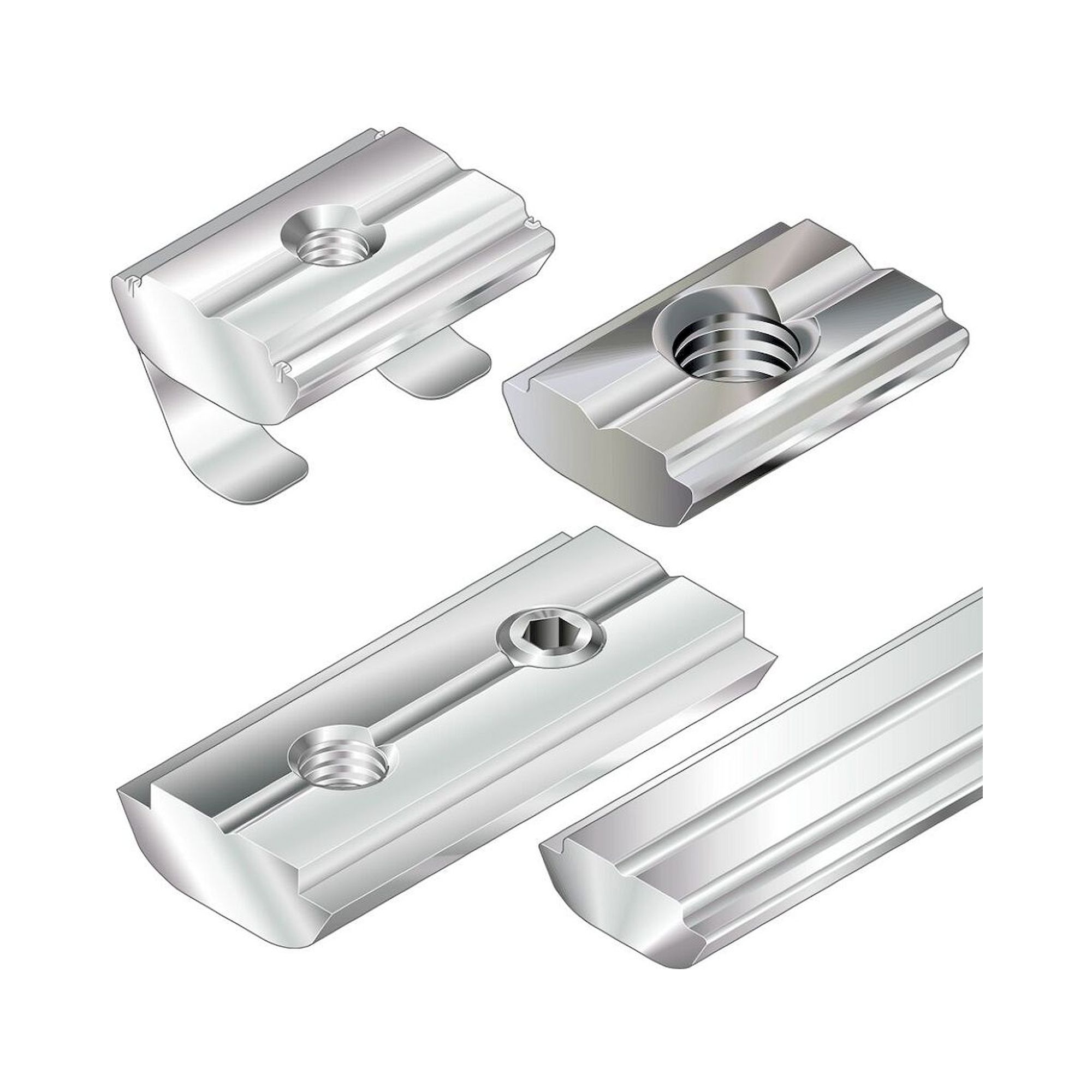 Bosch Rexroth 3842529299. Nutenstein, 10 M6 Suspended