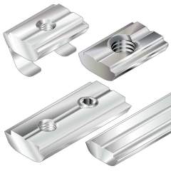 Bosch Rexroth 3842557262. Swivel-in sliding block, with headless setscrew groove 10 steel; galvanized, M5; M8