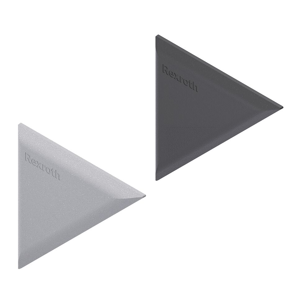 Bosch Rexroth 3842558479. Cover cap 80 Triangle, signal gray