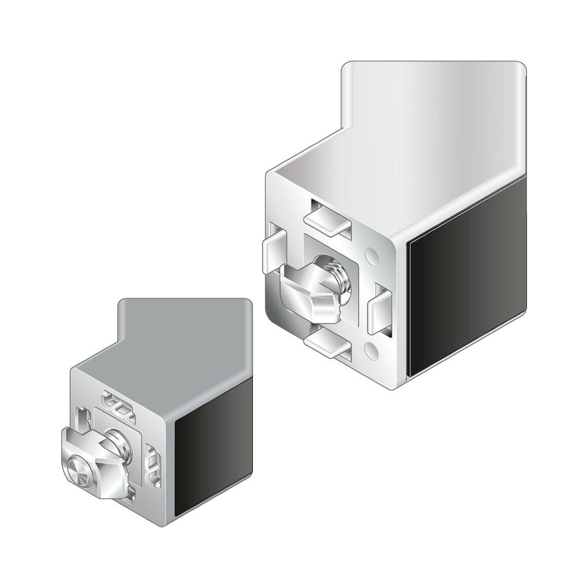 Bosch Rexroth 3842554452. Verbinder, 45G 30X30 Silver Set