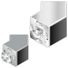 Bosch Rexroth 3842554456. Verbinder, 45G 45X45 Silver Set