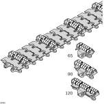 Bosch Rexroth 3842546018. Chain link for accumulation roller chain VFplus 90