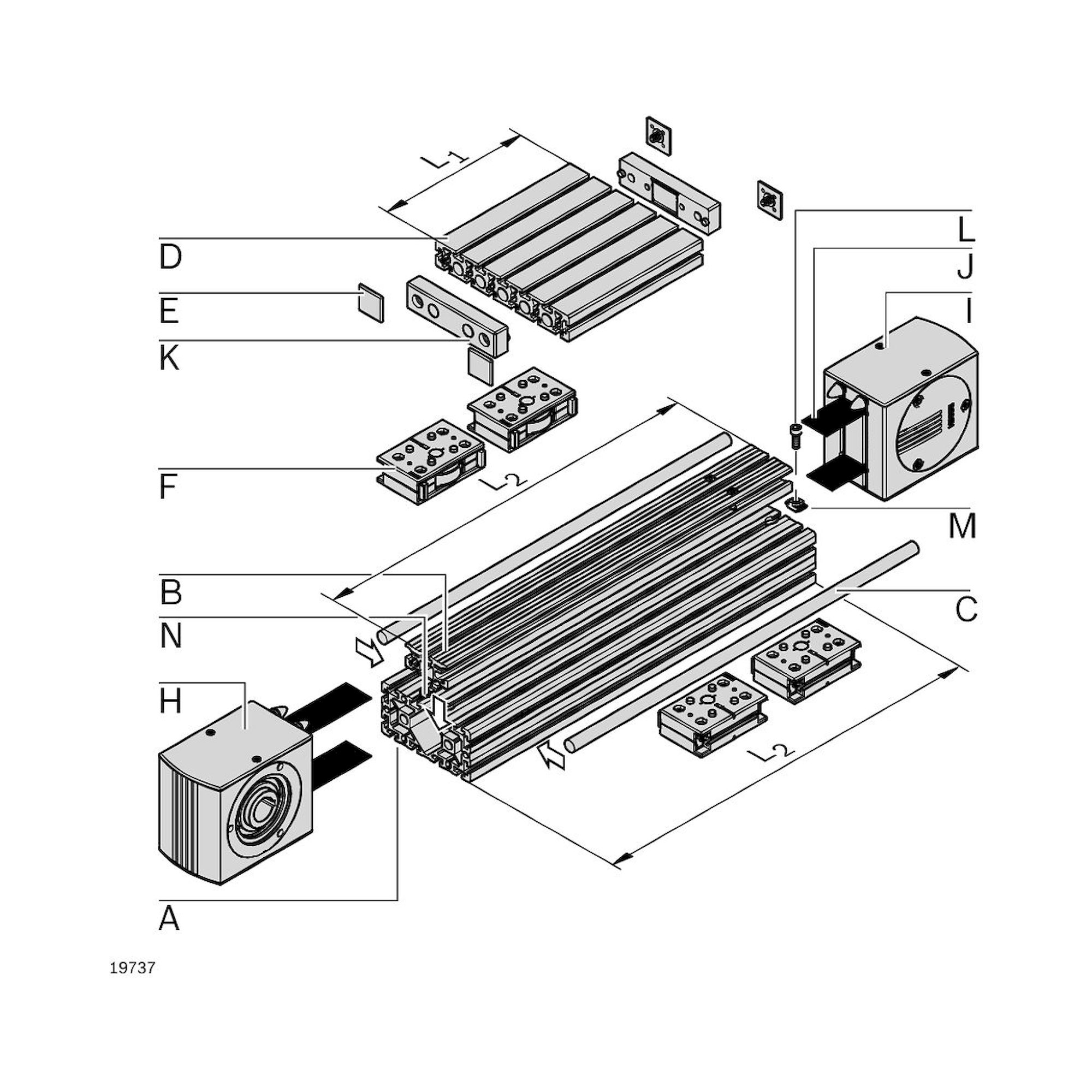 Bosch Rexroth 3842994662-1000. Zahnriemen, >R<50AT10 N S. 1000 mm