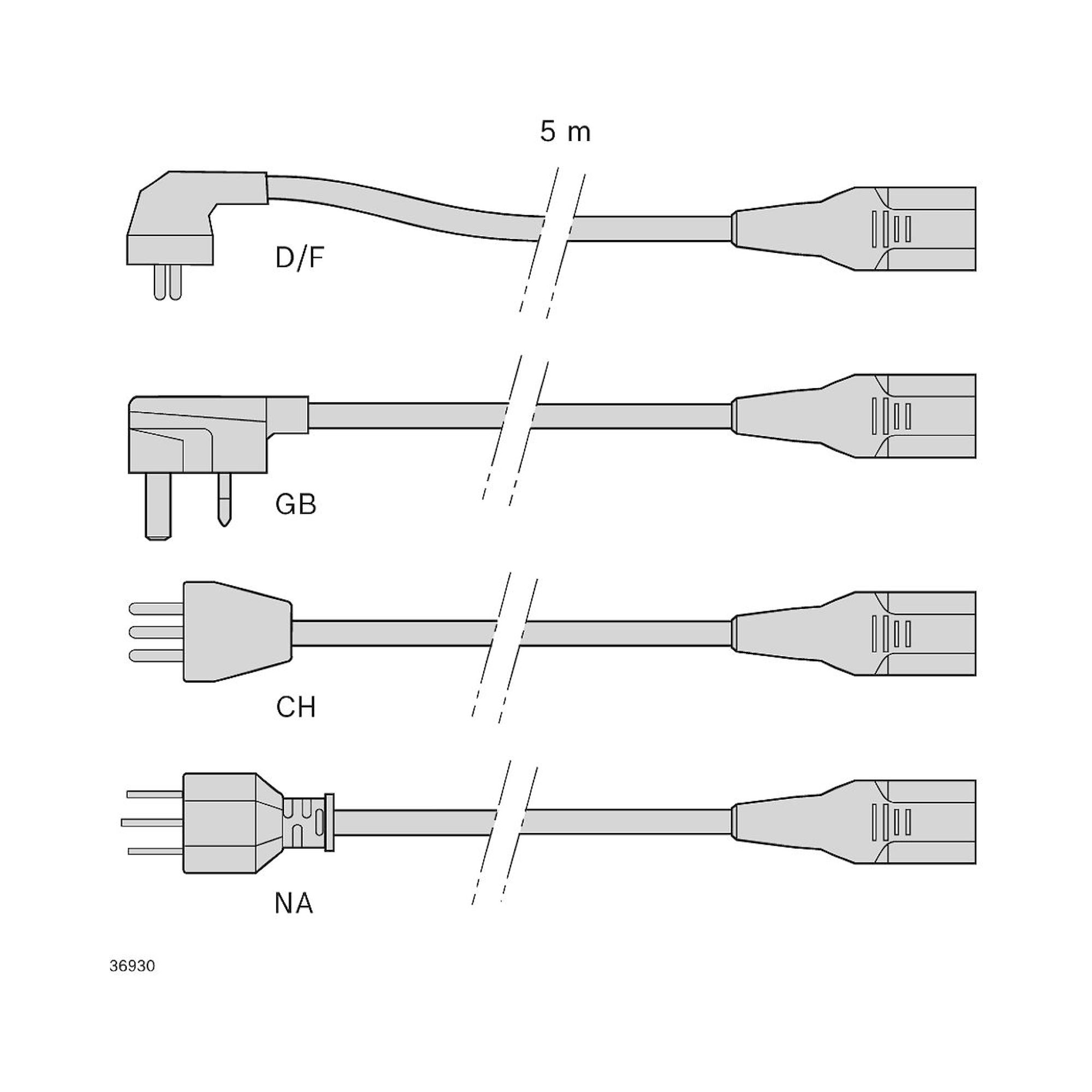 Bosch Rexroth 3842540197. Netzkabel, CH-IEC 5M