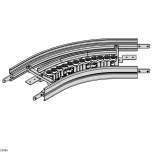 Bosch Rexroth 3842547070. Roller curve horizontal AL VFplus 320 90°