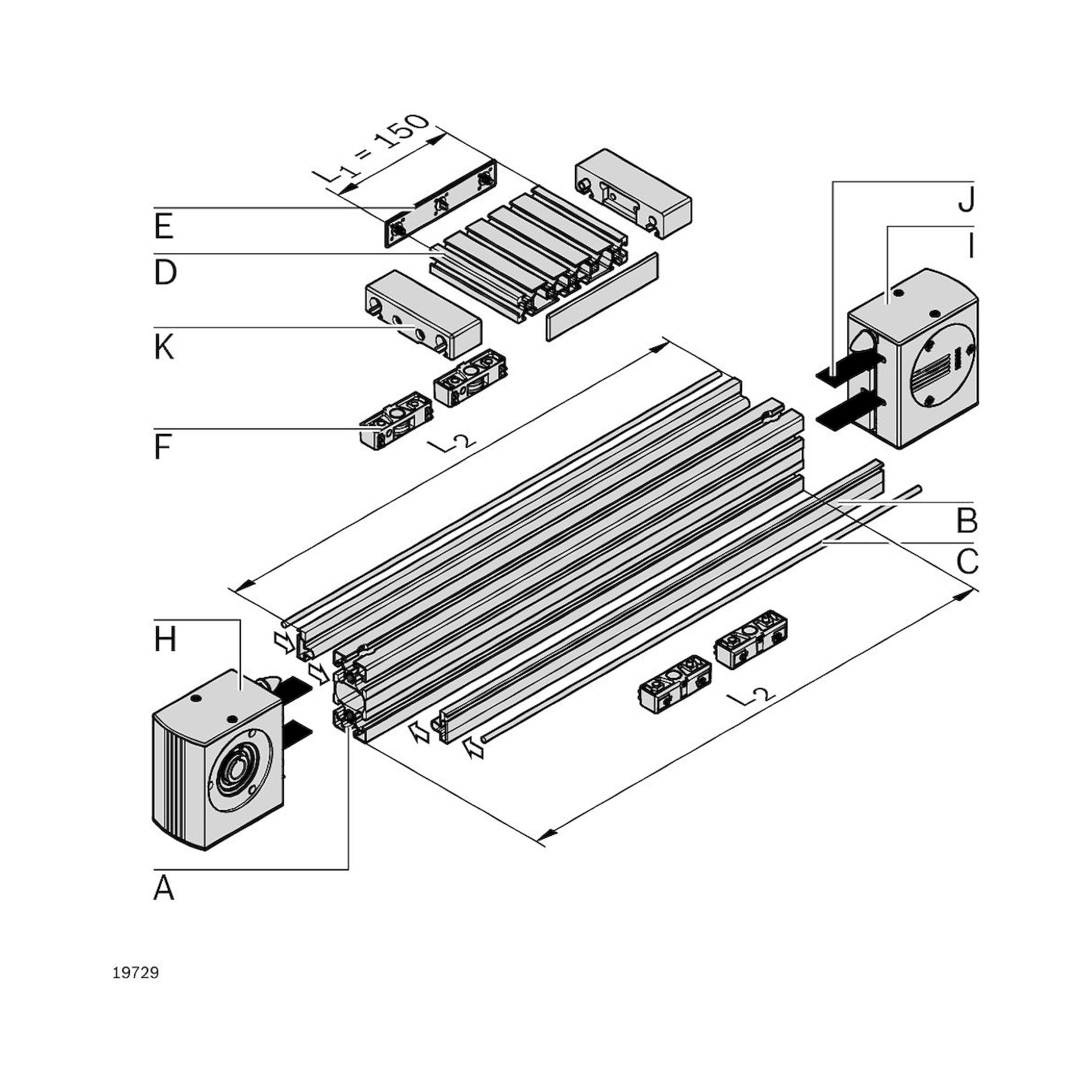 Bosch Rexroth 3842526416. Antriebskopf, LF6C KURZ