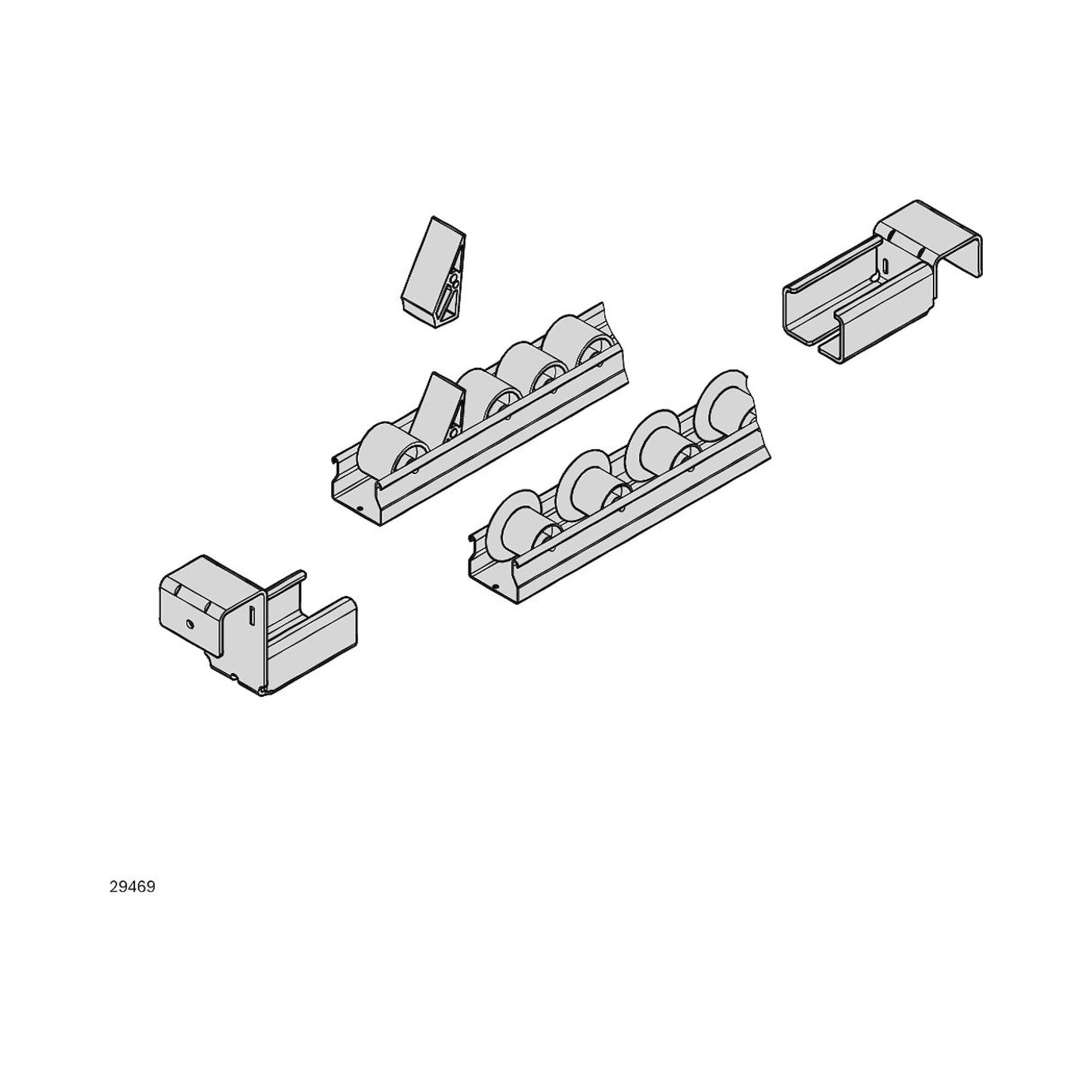 Bosch Rexroth 3842538372. Schienenhalter, XLEAN mit Stop