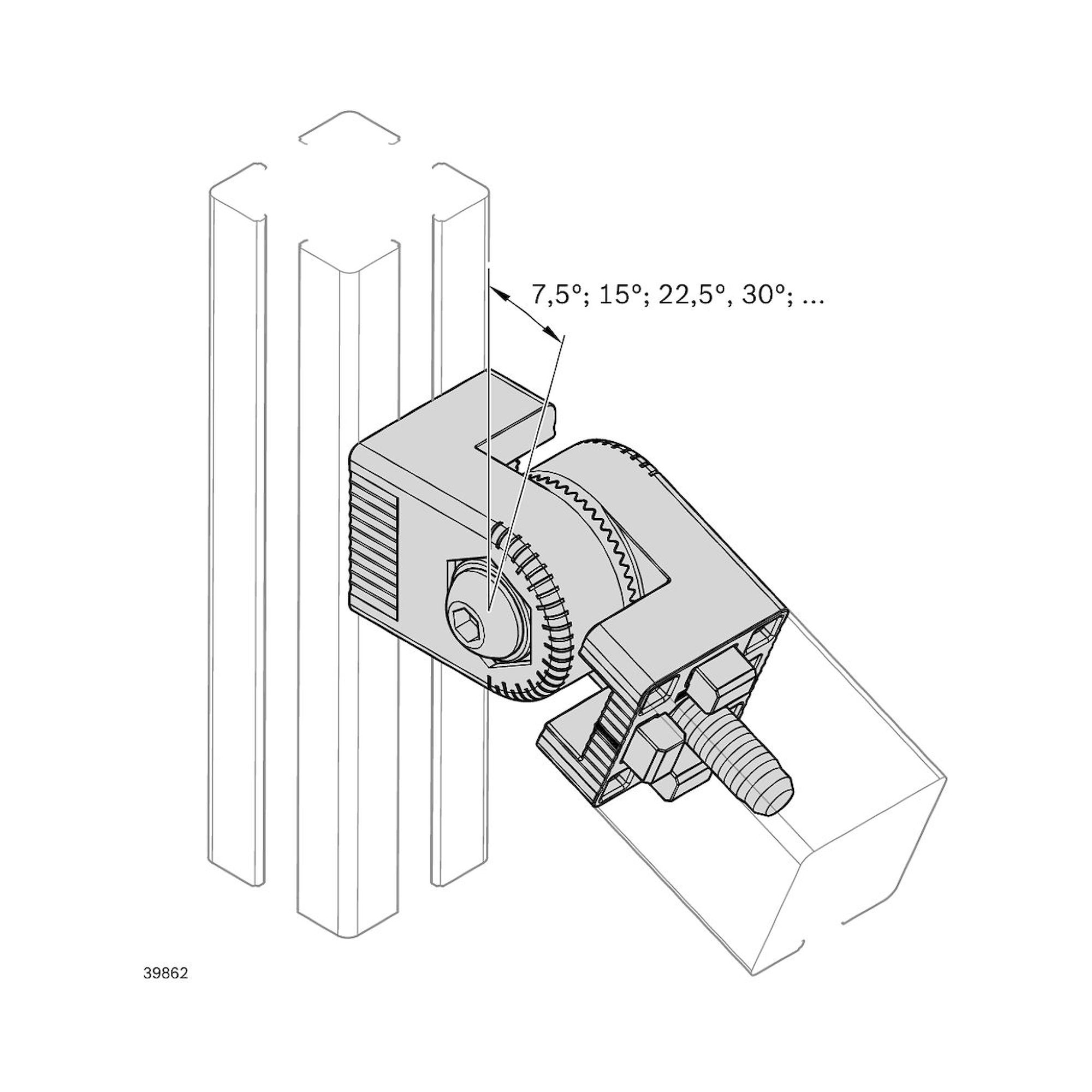 Bosch Rexroth 3842562086. Gelenk 30X30 LOCKABLE